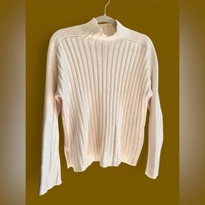 Abercrombie & Fitch Cream/Ivory Ribbed Mock Neck Sweater Size Small